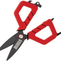 Bubba Blade Small Fishing Shears, 1099913, 6" Overall, Red TPR Handles
