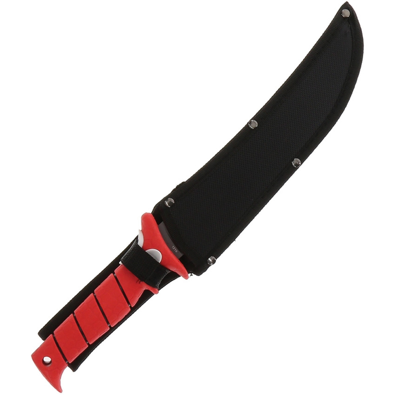 Bubba Blade Flex Fillet Knife, 1112553, 9" Black Serrated Blade, Red TPR Handle, Black Nylon Sheath 3 Bubba Blade Flex Fillet Knife, 1112553, 9" Black Serrated Blade, Red TPR Handle, Black Nylon Sheath - Image 3