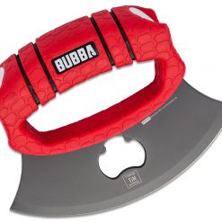 Bubba Blade Proteus Ulu Knife, 1989606, 5.75" Gray Blade, Red TPR Handle, Black Polymer Sheath