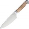 Ferrum Estate Chef's Knife, 6" Satin Finish High Carbon Stainless Blade, Reclaimed Hardwood Handle