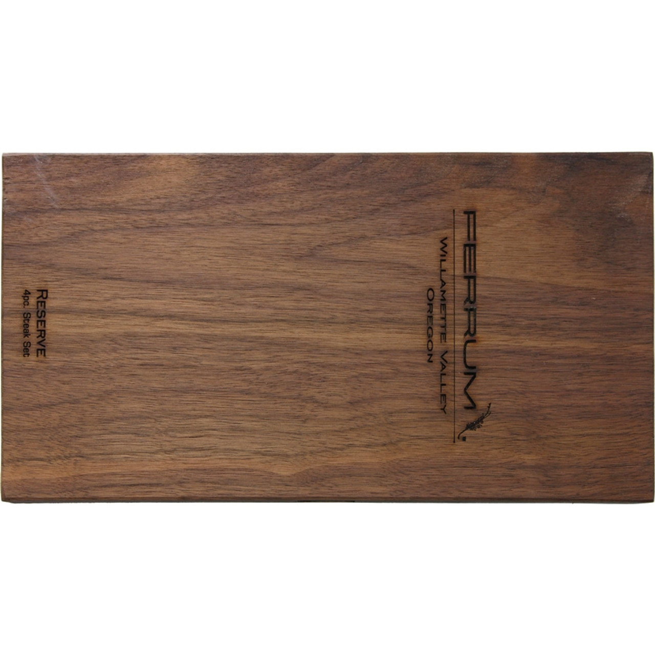 Ferrum Reserve 4pc Steak Set, 5" American Steel Full Tang Blades, Black Walnut Handle 3 Ferrum Reserve 4pc Steak Set, 5" American Steel Full Tang Blades, Black Walnut Handle - Image 3