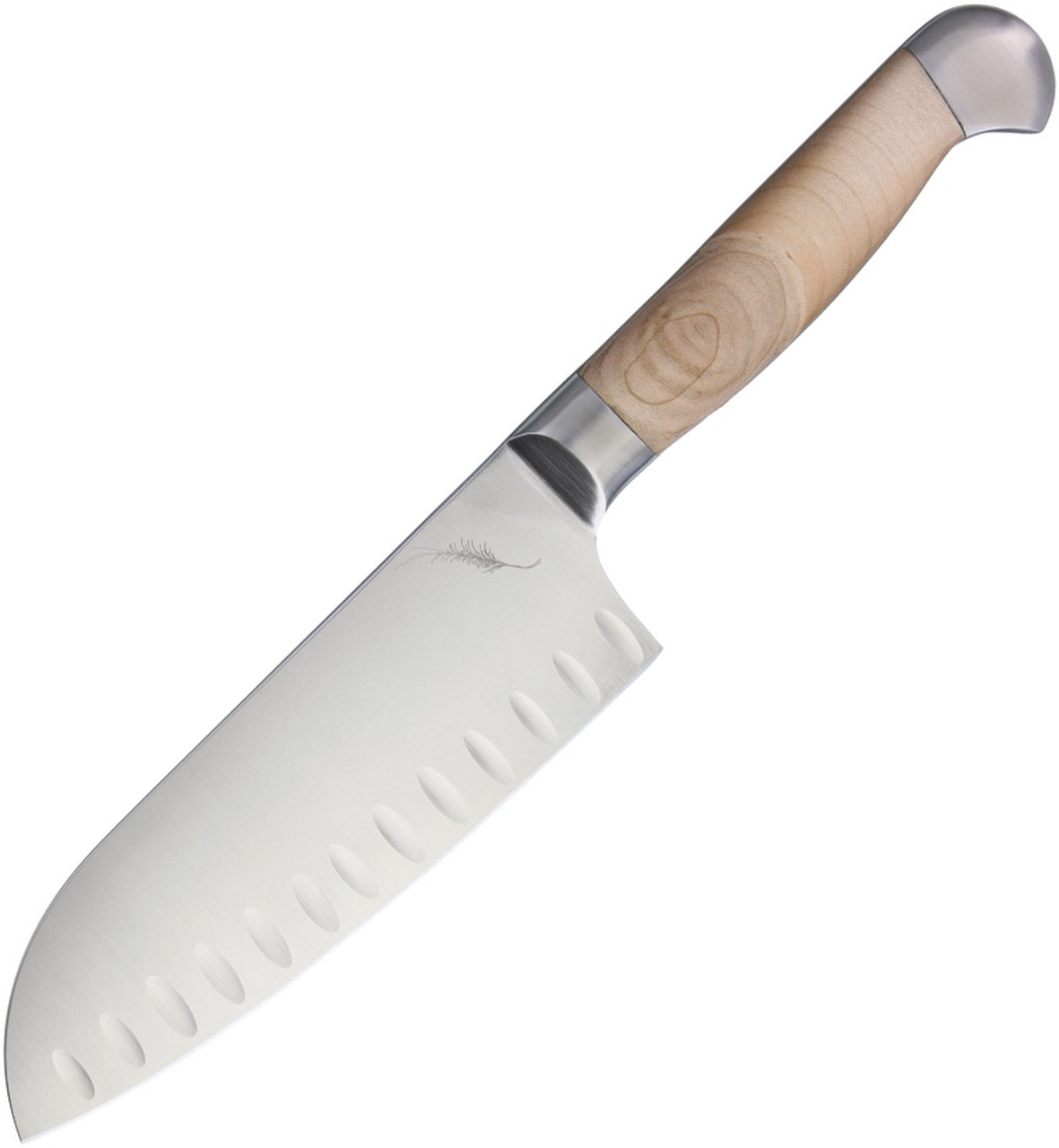 Ferrum Estate 7" Santoku Knife, High Carbon Steel , Reclaimed Maple Wood Handle 1 Ferrum Estate 7" Santoku Knife, High Carbon Steel , Reclaimed Maple Wood Handle