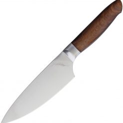 Ferrum Reserve 6" Chef Knife, High Carbon Steel, Reclaimed Walnut Wood Handle