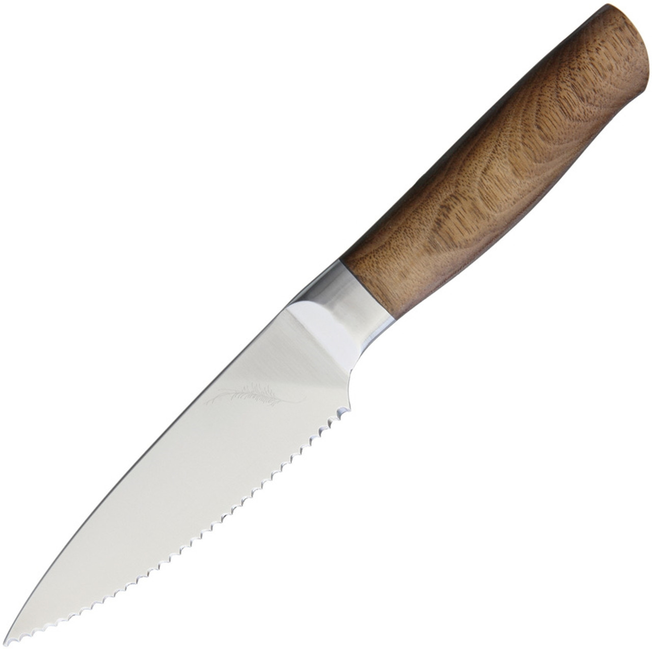 Ferrum Reserve 4" Tomato Knife, High Carbon Steel , Reclaimed Walnut Wood Handle 1 Ferrum Reserve 4" Tomato Knife, High Carbon Steel , Reclaimed Walnut Wood Handle