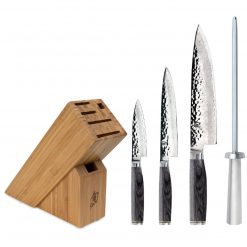 Shun Premier Grey Starter Block Set (5 pc) - PakkaWood (VG-MAX Damascus) TDMS0512G