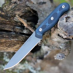 Tops Knives Dicer 4 Steak Knife DCR4-01, 4.38" CPM S35VN Tumble Blade, Blue/Black G10 Handle