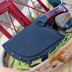 TOPS XXX Dicer DCRX-01, 7" 440C Tumble Finish Plain Blade, Red/Black G-10 Handle -us-Kitchen Cutlery Sales 2022 TPDCRX01.2 85247.1584714753