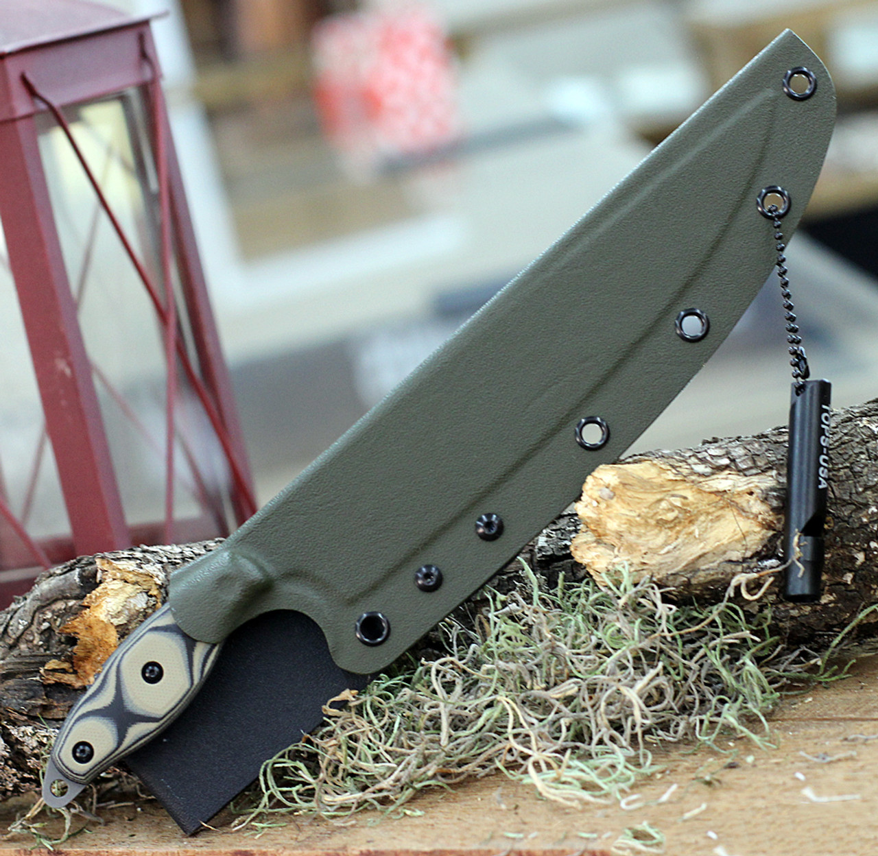 TOPS Knives Filet Knife FIL-01, 8" 154CM Tumble Finish Filet Knife, Tan & Black SureTouch G-10 Handle 3 TOPS Knives Filet Knife FIL-01, 8" 154CM Tumble Finish Filet Knife, Tan & Black SureTouch G-10 Handle - Image 3