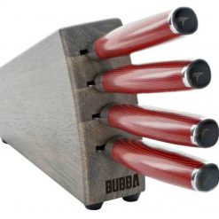 Bubba 4 Piece Steak Knife Set - Blk and Red G10 (4.5" German SS) 1137660