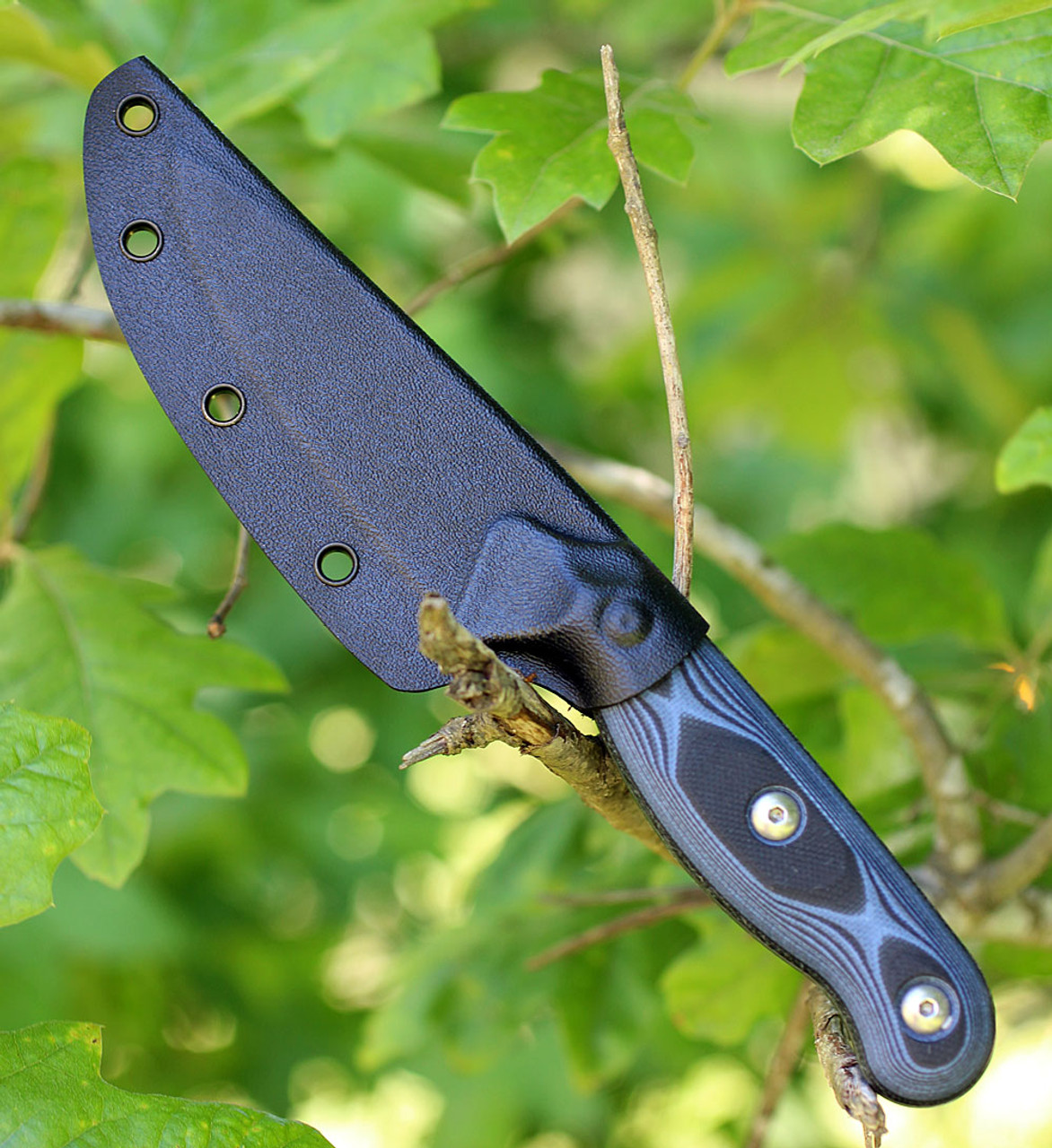 TOPS Knives Dicer 3 Paring Knife DCR3-01, 3.50" CPM S35VN Plain Blade, Black Canvas Micarta/Blue-Black G10 Handle 3 TOPS Knives Dicer 3 Paring Knife DCR3-01, 3.50" CPM S35VN Plain Blade, Black Canvas Micarta/Blue-Black G10 Handle - Image 3