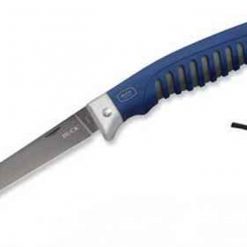 Buck 220BLS Silver Creek Folding Fillet, 6.5" 420J2 Plain Blade, Blue Rubber Handle