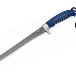 Buck 225BLS Silver Creek, 9" 420J2 Fillet Blade, Blue Rubber Handle