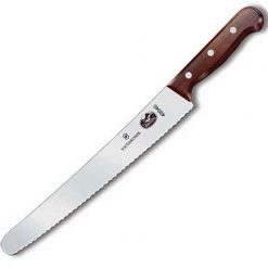 Forschner 10 1/4" Bakers, Bread & Cake Wavy Edge Blade, Rosewood Handle
