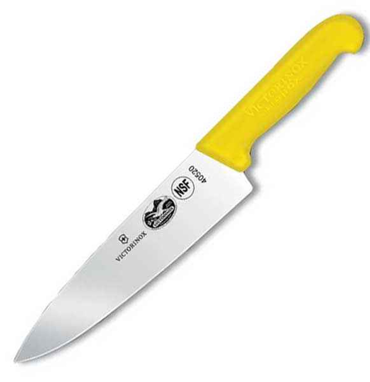 Forschner Chefs, 8" Blade, 2" at Yellow Fibrox Handle 1 Forschner Chefs, 8" Blade, 2" at Yellow Fibrox Handle