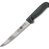 Forschner 7" Boning Straight, Extra Wide, Stiff Blade, Black Fibrox Handle