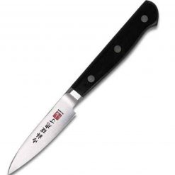 Al Mar C2 Paring Knife, 3" VG-5 SS Plain Blade, Black Pakkawood