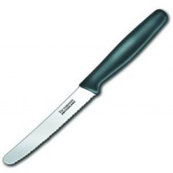 Forschner Steak, Serrated, Round Tip, Black Nylon, 4.5 in.