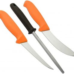 Mora Knives Orange Hunting Set 3000, SS Blades, Rubber Handles