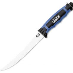 SOG Bladelight Fillet 6" Fixed Blade, 8Cr13MoV, Blue and Gray FRN Handle