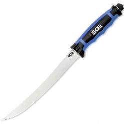 SOG Bladelight Fillet 7.5" Fixed Blade, 8Cr13MoV, Blue and Gray FRN Handle
