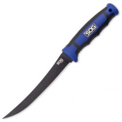 SOG Fillet, 6 in. 5CR15MOV Black Non-Stick Blade, Black Aluminum Handle