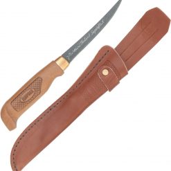 Rapala NK14325 Fish 'N Fillet Superflex, 4" Stainless Blade, Baked Birch Handle